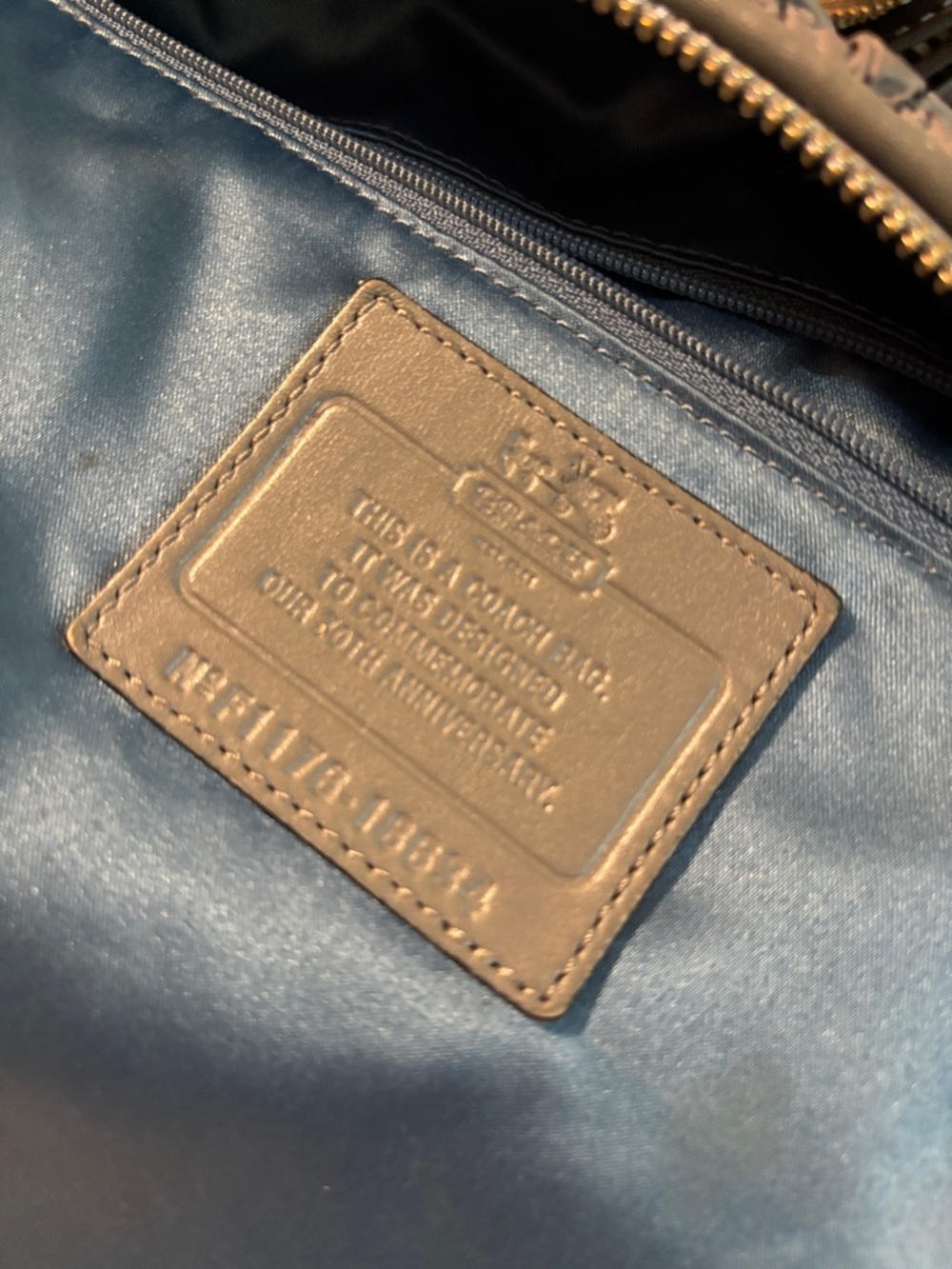 Coach Quilted Nylon Satchel in Slate - Picture 2 of 3
